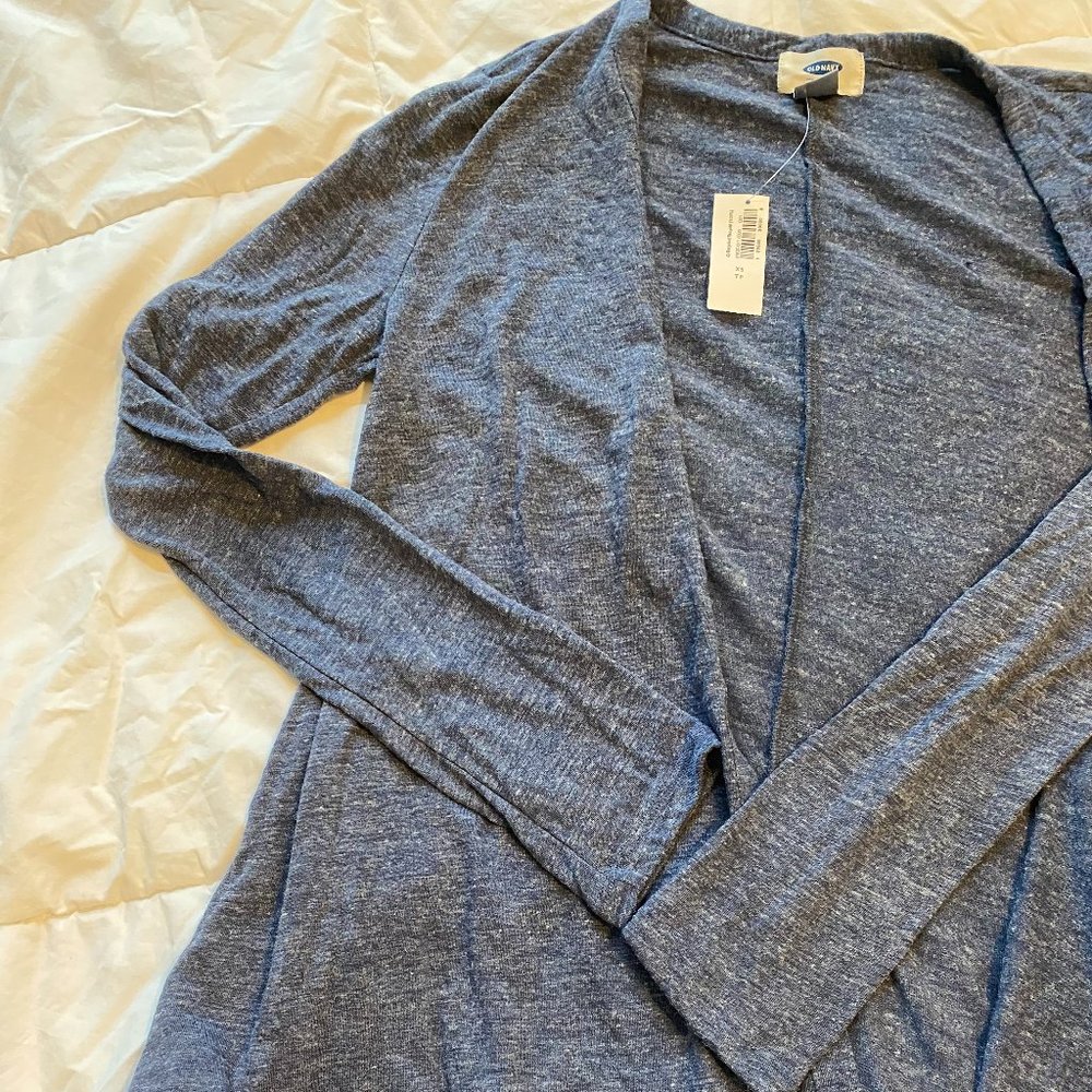 Blue Cardigan Sweater Lightweight